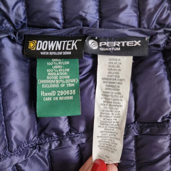 L.L. Bean Ultralight 850 Down Puffer Jacket - Men's size Large Navy Blue Downtek - Picture 10 of 10